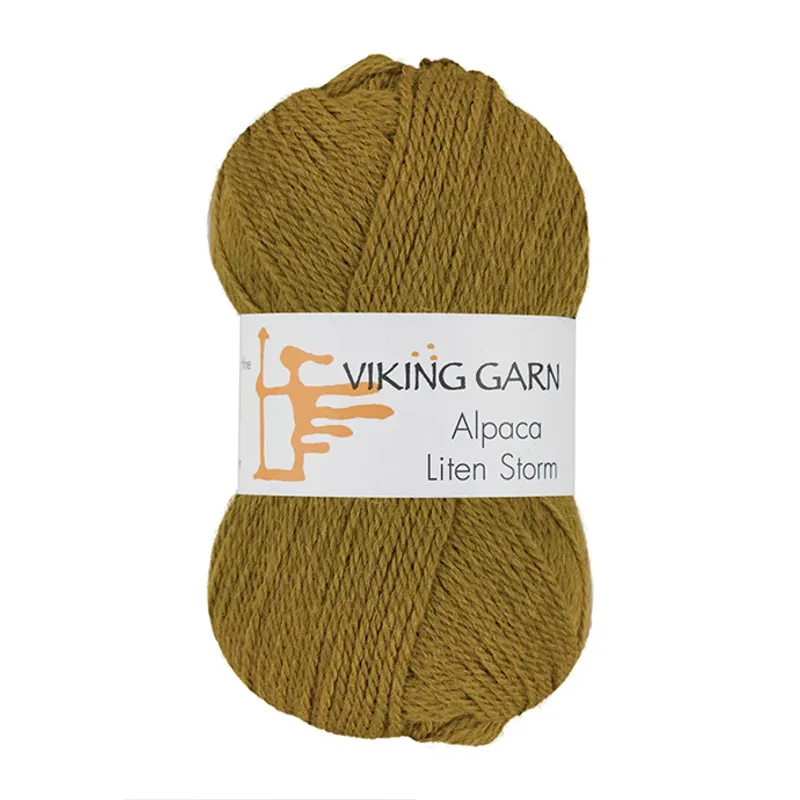 Alpaca Liten Storm 735 Gulgrønn