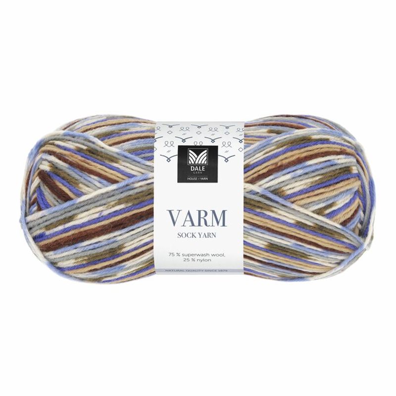 5103 Varm Beige/Brun/Blålilla Print